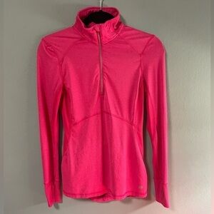 Layer 8 Performance quick dry long sleeve half zip pullover pink top. Size Small